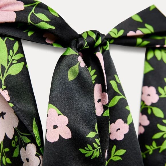 NWT 100% SILK PRINTED DRESS LIMITED EDITION zara - Picture 11 of 13